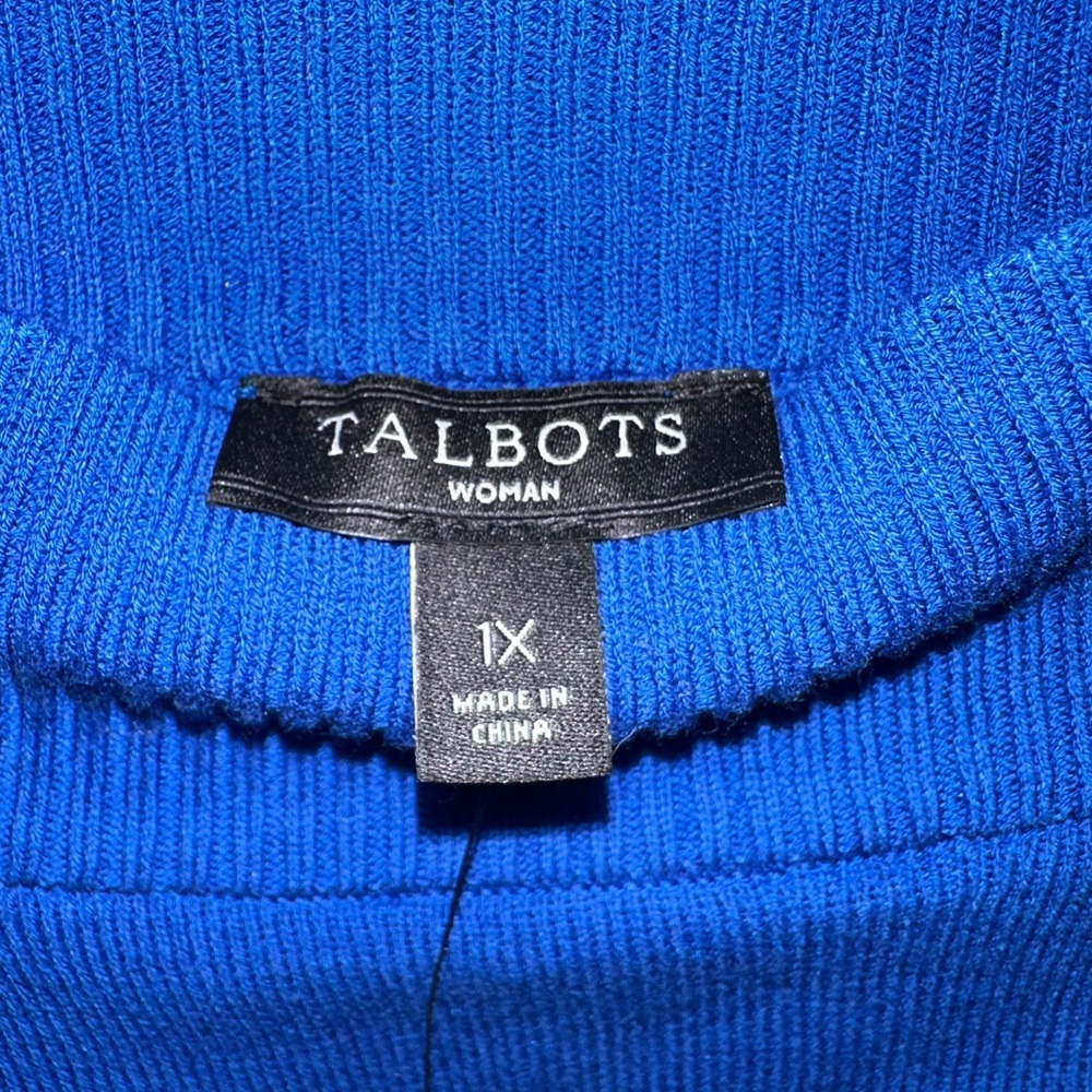 Talbots Cobalt Blue Scoop Neck Sweater - 1X - Picture 4 of 6
